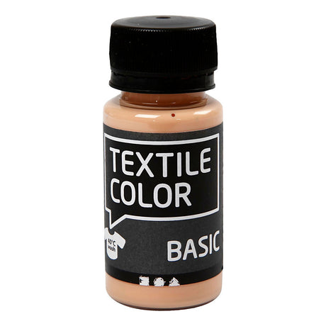Creativ Company Textile Color Semi -Covering Textile Paint - Light Beige, 50 ml