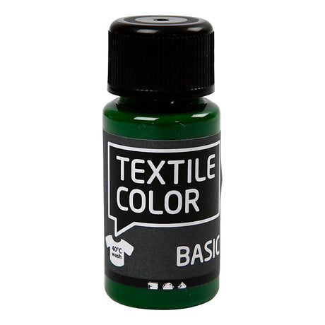 Creativ Company Textile Color Semi -Covering Textile Paint - Grass Green, 50 ml