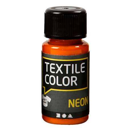 Creativ Company tekstilfarve, der dækker tekstilmaling - Neon Oranje, 50 ml