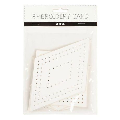 Creativ Company Cross Stitches Cardboard White Geometric, 20 ..