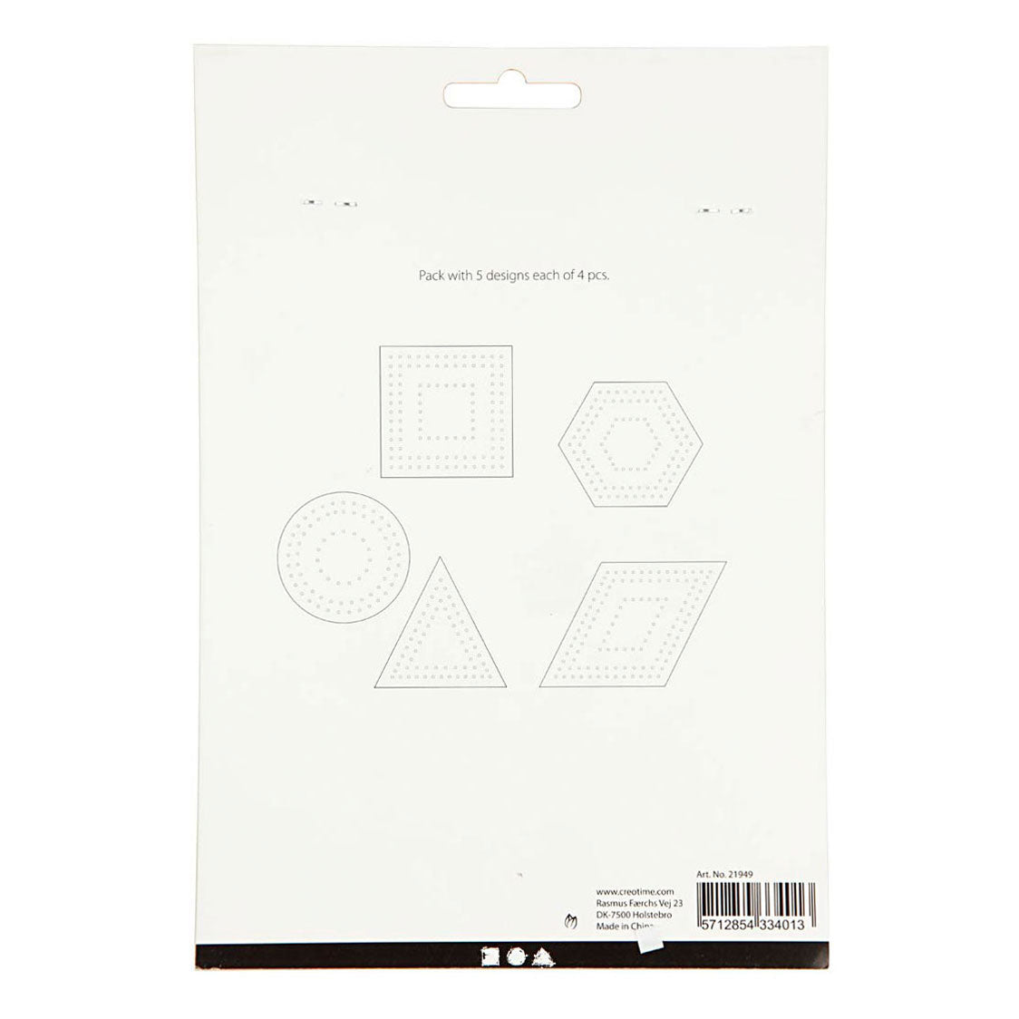 Creativ Company Cross Stitches Cardboard White Geometric, 20 ..