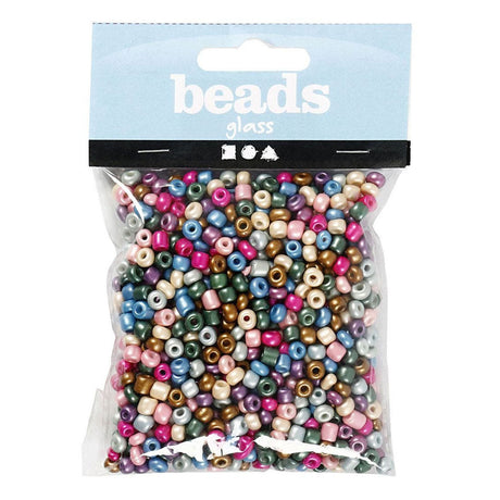 Creativ Company Rocailles metalliske farver, 130 gram