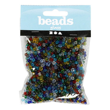 Creativ virksomhed https: www.cchobby.nl frø perler-d-4-mm-størrelse-6-0-holesize-0-9-1-2-mm-transparent-gloss-130-gr-1-doos