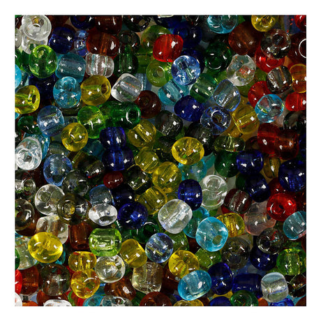 Creativ virksomhed https: www.cchobby.nl frø perler-d-4-mm-størrelse-6-0-holesize-0-9-1-2-mm-transparent-gloss-130-gr-1-doos