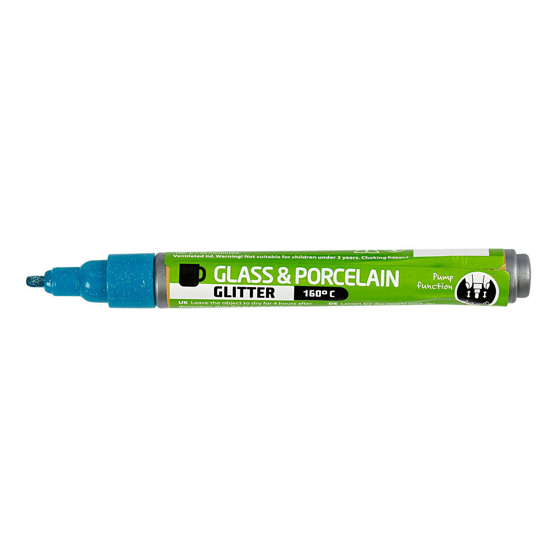 Creativ Company Glass and Porcel Staff Glitter Semi-Cover-turquoise