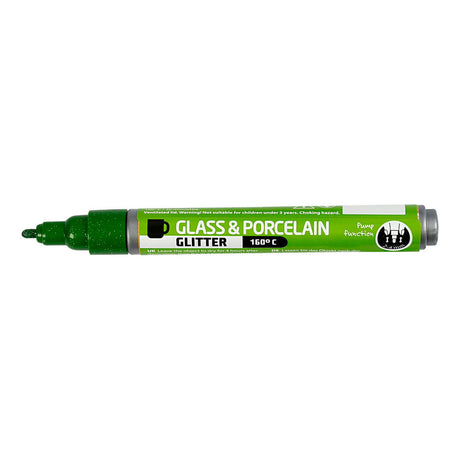 Creativ Company Glass and Porcelain Start Glitter Semi-Cover-Light Green