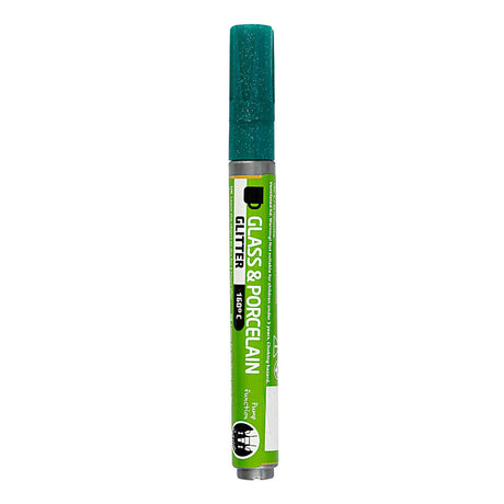Creativ Company Glass and Porcel Staff Glitter Semi-Cover- Dark Green