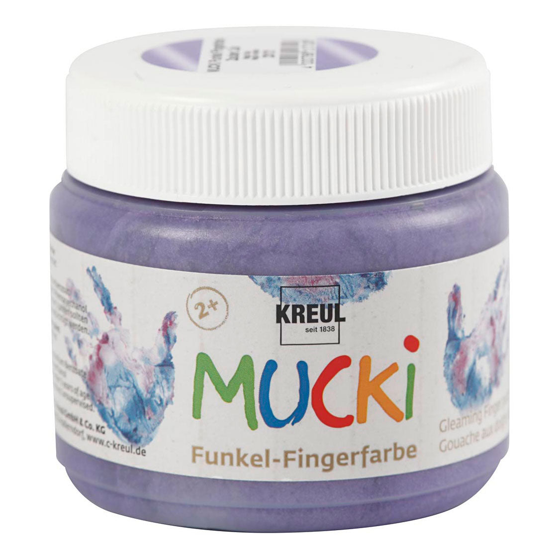 Creativ Company Mucki Finger Paint - Purple Metallic, 150 ml