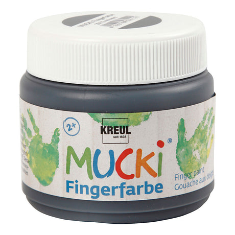 Creativ Company Mucki Finger Paint - Sort, 150 ml