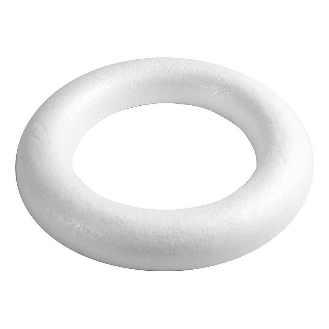Creativ Company Styropor Ring hvid med flad ryg, 35 cm