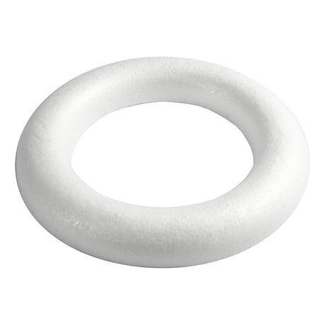 Creativ Company Styropor Ring hvid med flad ryg, 35 cm
