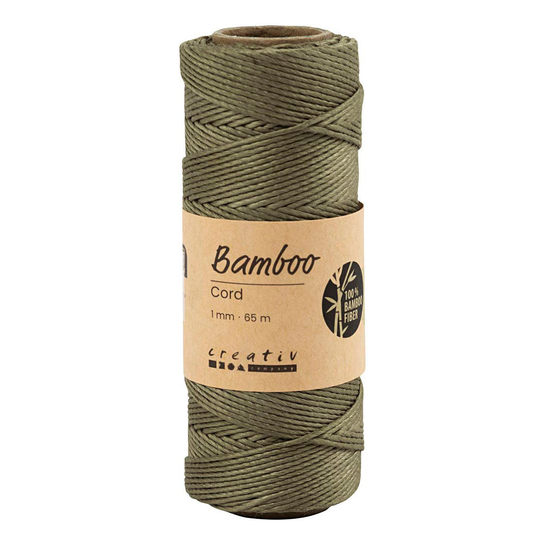 Creativ Company Bamboekoord Olive Bruin, 65M