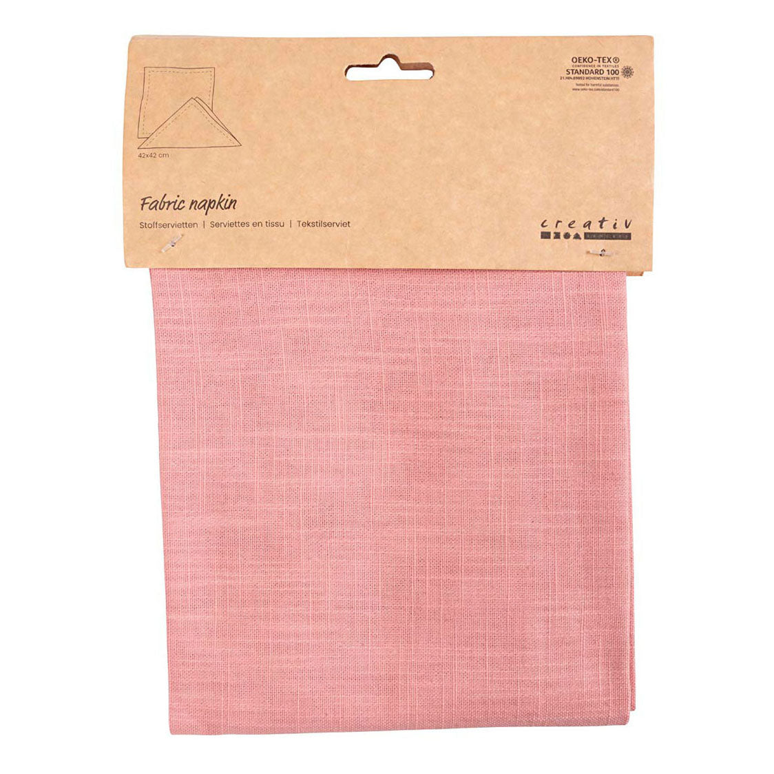 Creativ Company Fabric serviet pink, 42x42cm