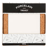 Creativ Company coaster porcelæn med ramme af Cork