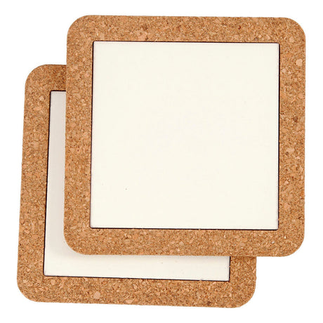 Creativ Company coaster porcelæn med ramme af Cork