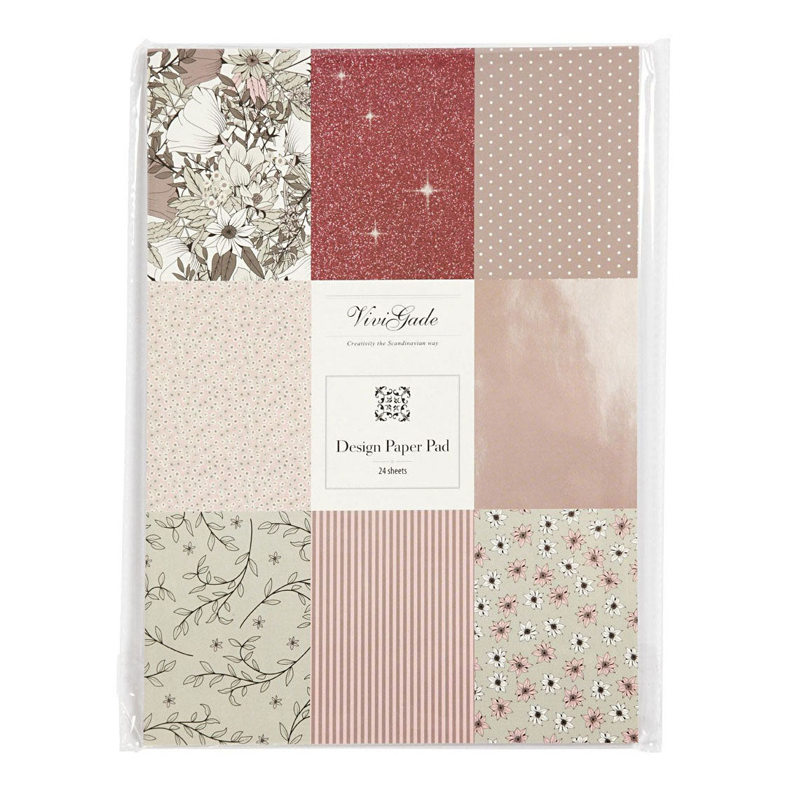 Creativ Company Design Paper Block 6 Designs, 24 ark