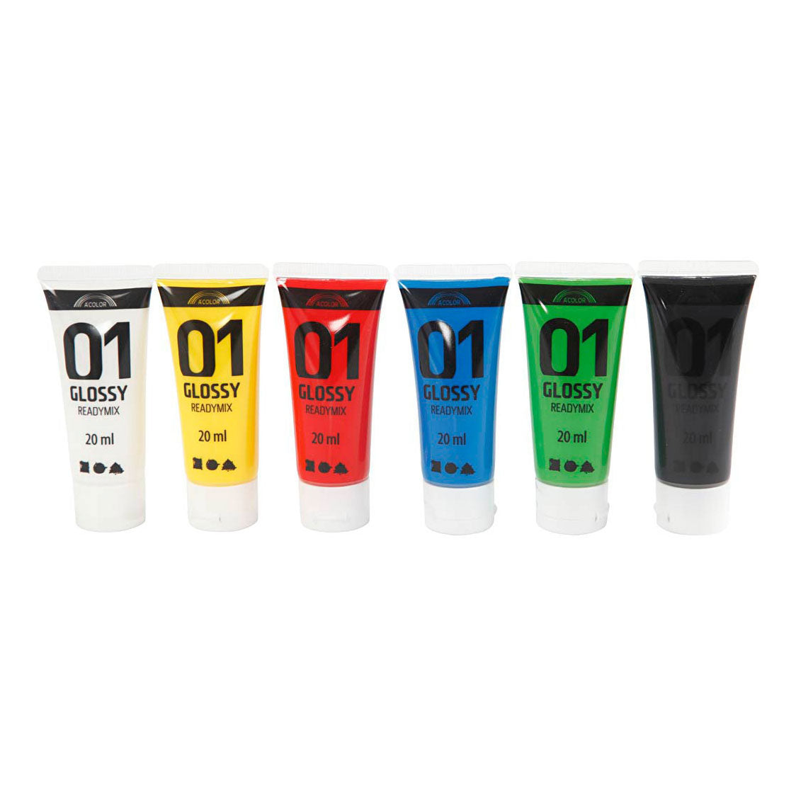 Creativ Company akrylmaling til Kidneren blanke standardfarver, 6x20ml
