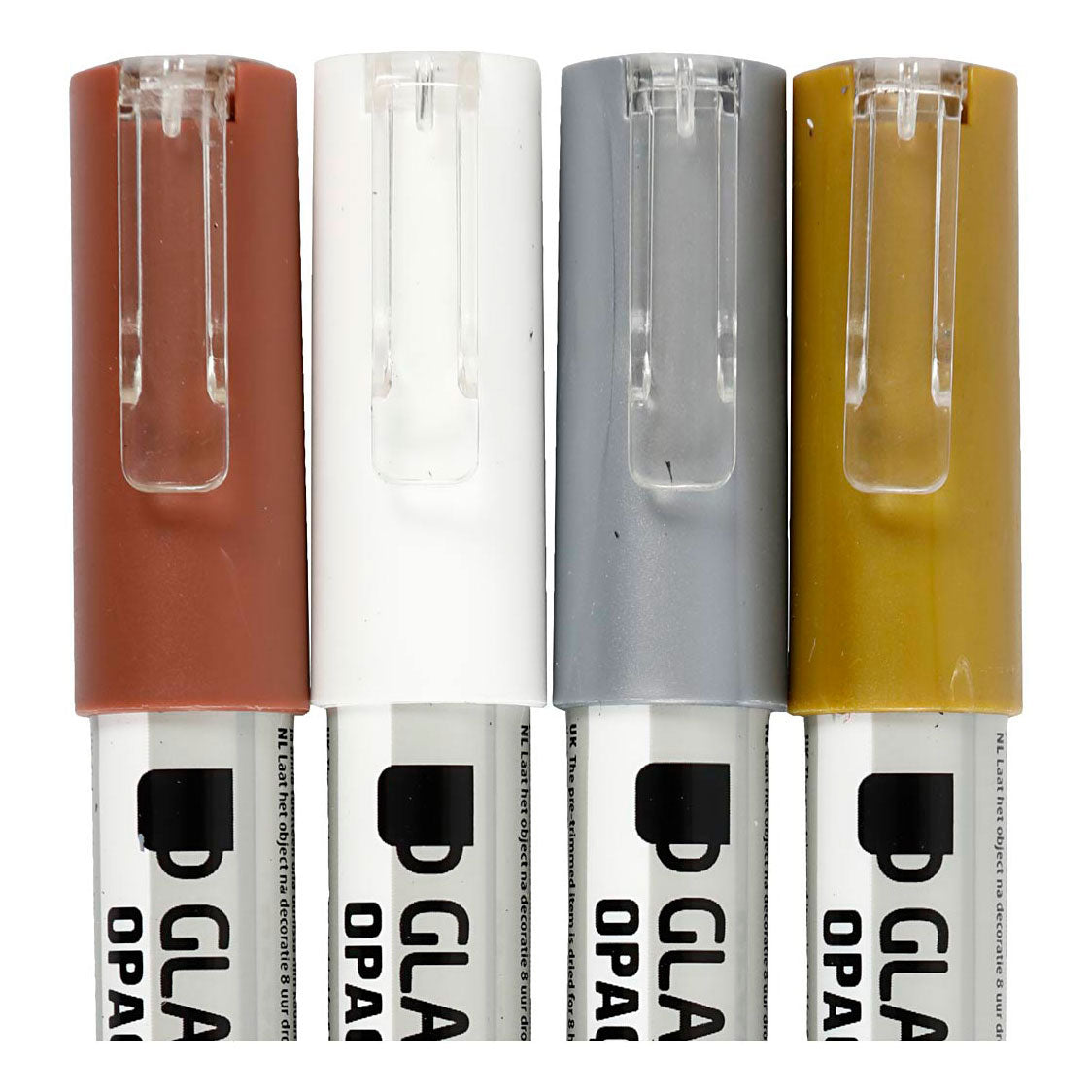 Creativ Company Glass Porcelain Stones, der sammenligner brunt guld sølvhvide, 4 ..