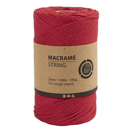 Creativ Company MacroMe Cord - Red, 198m