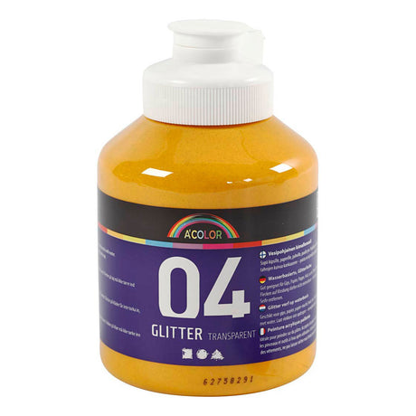 Creativ Company akrylmalingsglitter til børn - varm gul, 500 ml