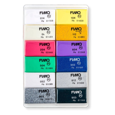 Creativ Company Fimo Effect Montering Clay forskellige farver, 12x25gram