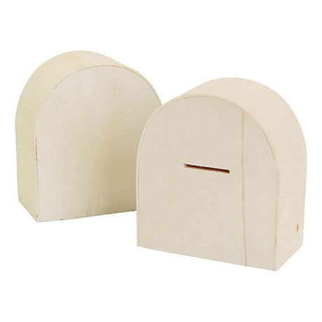 Creativ Company Wooden Piggy Bank med halv kurve 10x9 cm, 12 ..