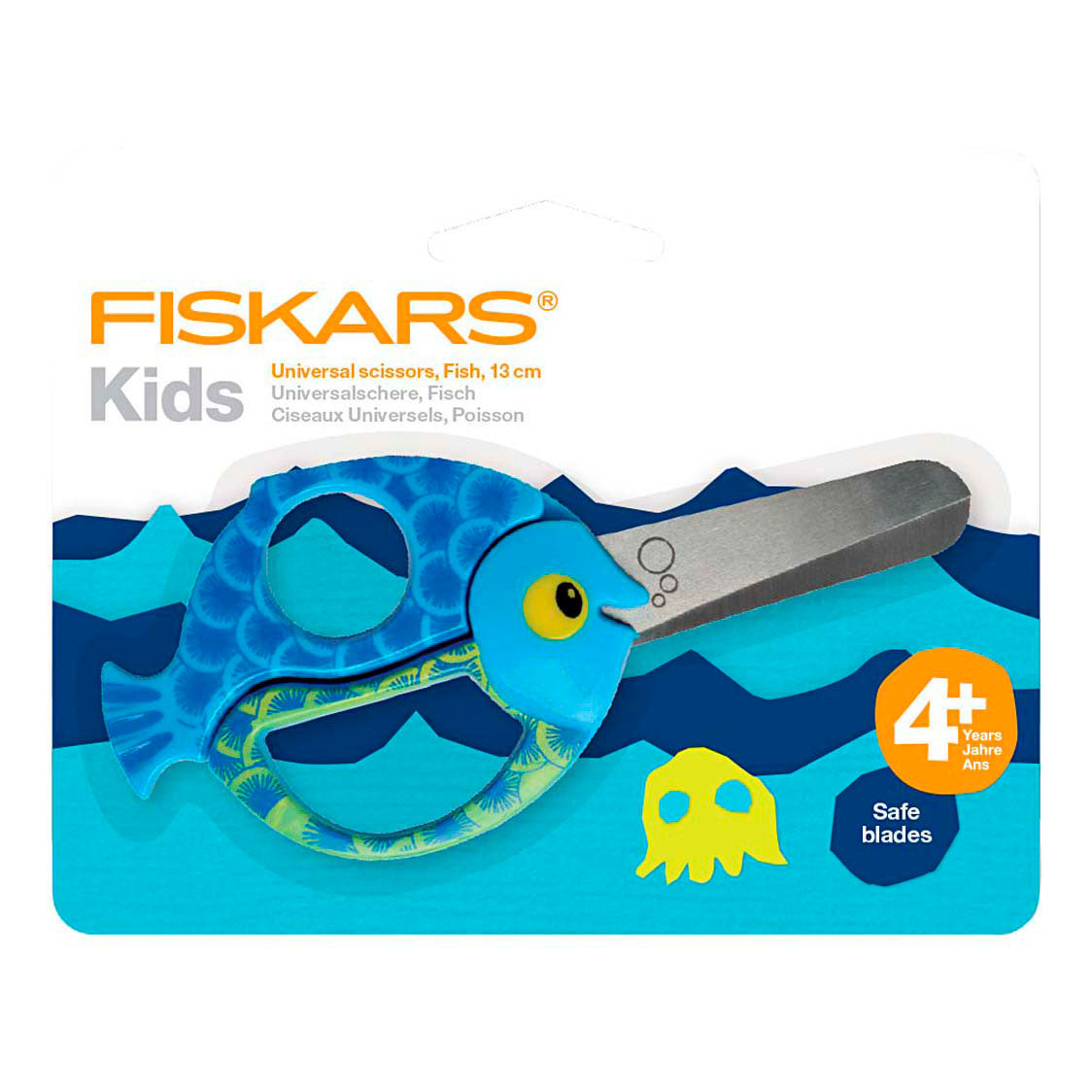 Kreativ virksomhed https: www.cchobby.nl fiskars-børnesakse-med-dyremotiv-fisk-l-13-cm-1-stykke