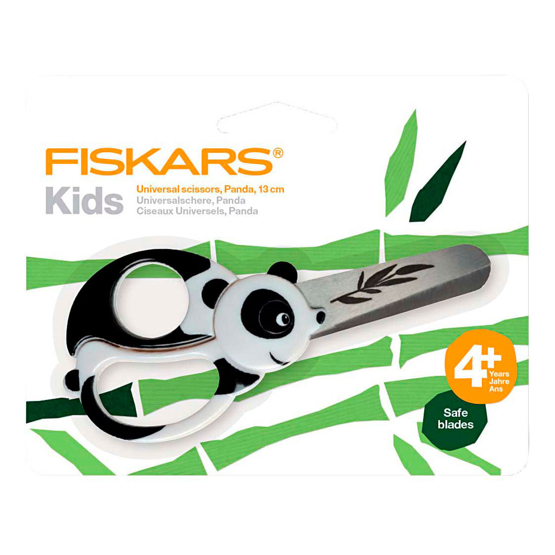 Kreativ firma fiskars børnesaks med dyremotiv panda - 13cm