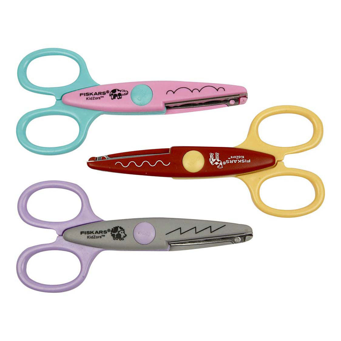 Creativ virksomhed https: www.cchobby.nl fiskars-kidzors-shearing shears-hippopotamus-camel-hedgehog-3-piece-1-box