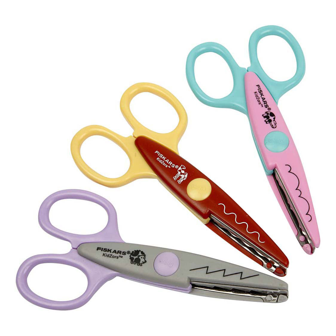 Creativ virksomhed https: www.cchobby.nl fiskars-kidzors-shearing shears-hippopotamus-camel-hedgehog-3-piece-1-box