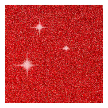 Creativ firmakort og kuverter, kortstørrelse 10,5x15 cm, kuvertstørrelse 11,5x16,5 cm, glitter, 110+250 gr, rød, 4 sæt 1 æske