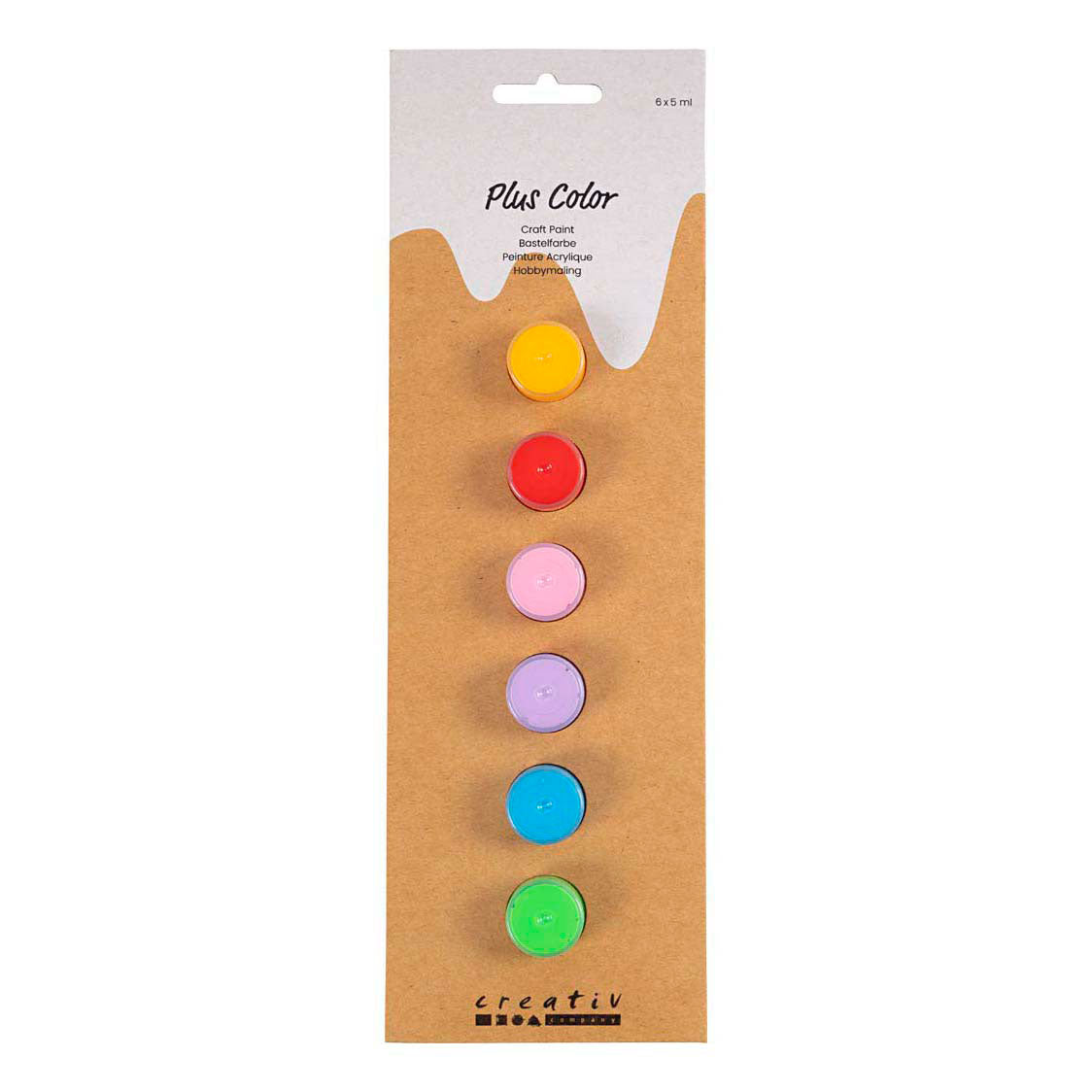 Creativ company plus farve akrylmaling farverig - 6x5ml.