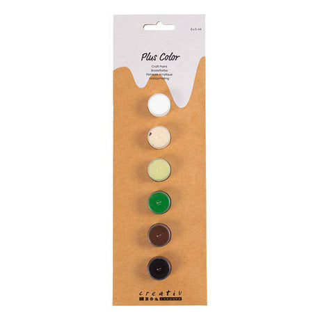 Creativ company plus farve akrylmaling, natur, 6x5 ml 1 æske