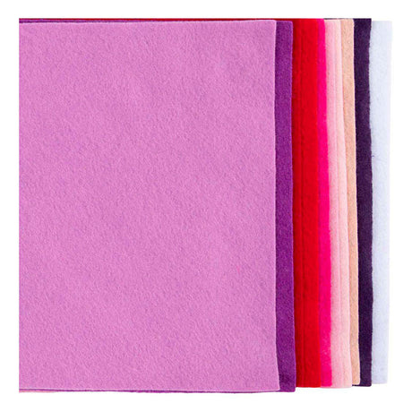 Creativ firma hobbyfilt, a4, ark 210x297 mm, tykkelse 2 mm, lilla pink harmoni, 10 stk. 1 æske