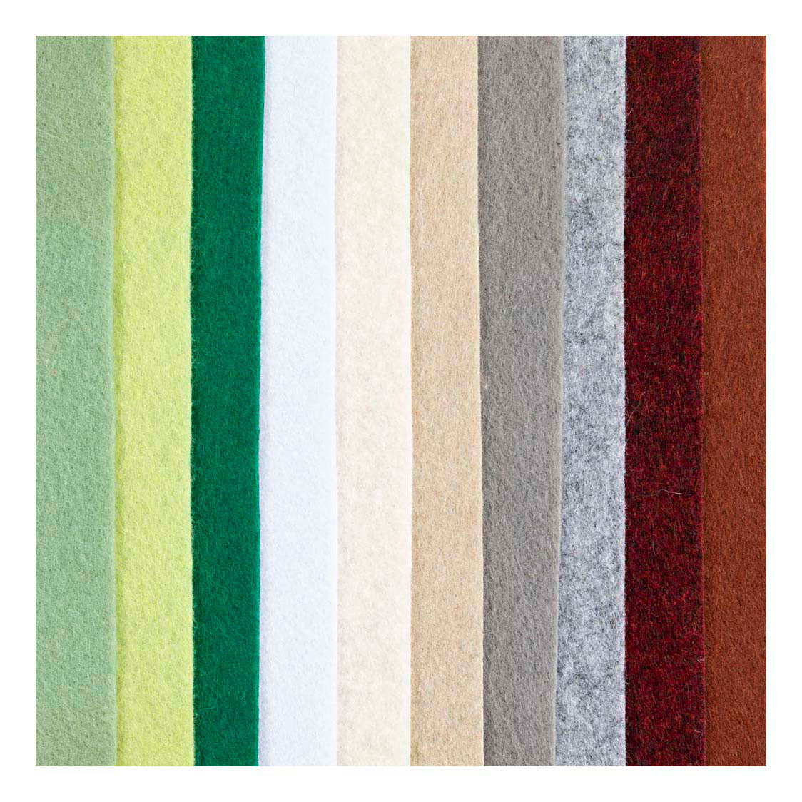 Creativ firma hobbyfilt a4 tykkelse 2mm naturfarver - 10 stk.