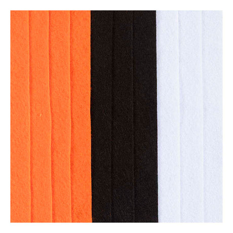 Creativ firma hobbyfilt, a4, ark 210x297 mm, tykkelse 2 mm, halloween farver, 10 stk 1 æske
