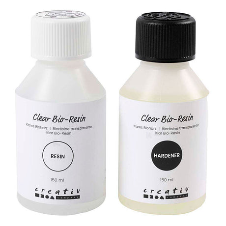 Creativ company transparent bio-resin, klar, 2x150 ml 1 æske