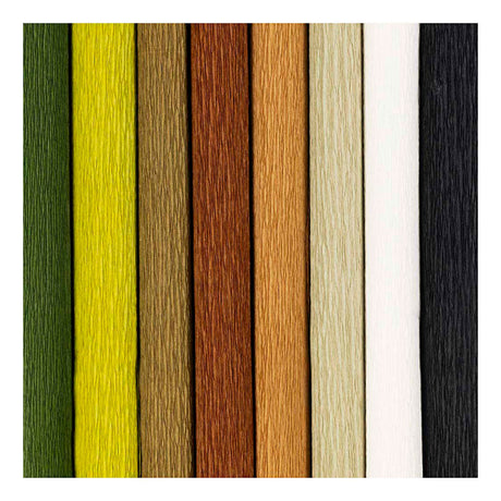 Creativ company crepepapir, ark 25x60 cm, crepeforhold: 180%, 105 gr, natur, 8 ark 1 æske
