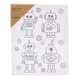 Creativ virksomhed https: www.cchobby.nl malerlærred-med-tryk-robotter-d-1-6-cm-dimensioner-24x30-cm-360-gr-1-piece