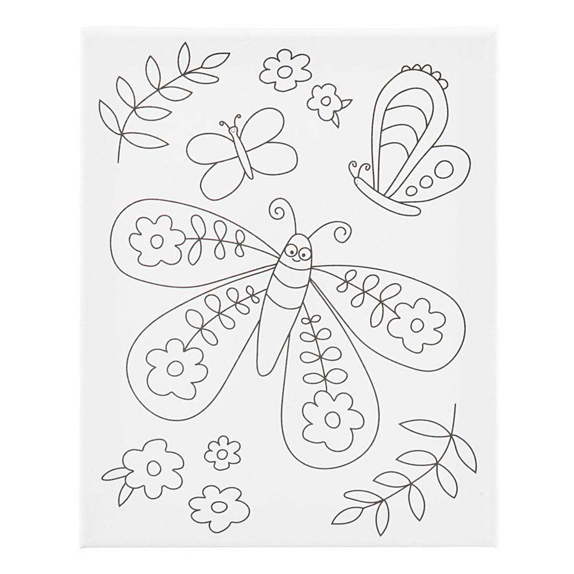 Creativ firma malerlærred med stort sommerfugleprint - 24x30cm