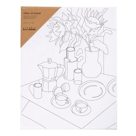 Creativ firma malerlærred med print morgenbord - 24x30cm