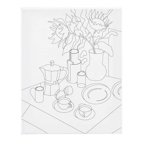 Creativ firma malerlærred med tryk, morgenbord, d: 1,6 cm, mål 24x30 cm, 360 g, 1 stk.