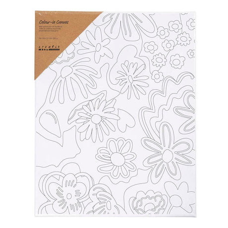 Creativ firma malerlærred med tryk, blomster, d: 1,6 cm, størrelse 24x30 cm, 360 g, 1 stk.