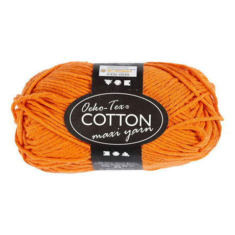 Creativ firma bomuldsgarn, str. 8 8, l: 80-85 m, orange, 50 g 1 kugle