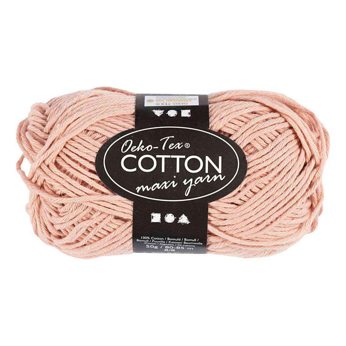 Creativ firma bomuldsgarn str. 8 8 l: 80-85 m beige - 50gr.
