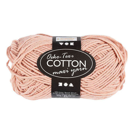 Creativ company bomuldsgarn, str. 8 8, l: 80-85 m, beige, 50 g 1 kugle