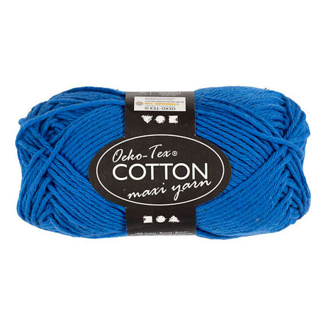 Creativ company bomuldsgarn, str. 8 8, l: 80-85 m, koboltblå, 50 g 1 kugle