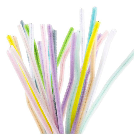 Creativ company chenille 6mm x 30cm pastelfarver - 25stk.