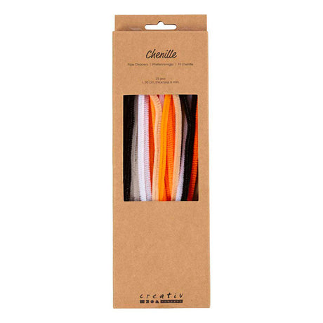 Creativ company chenille, l: 30 cm, tykkelse 6 mm, halloween farver, 25 div 1 æske