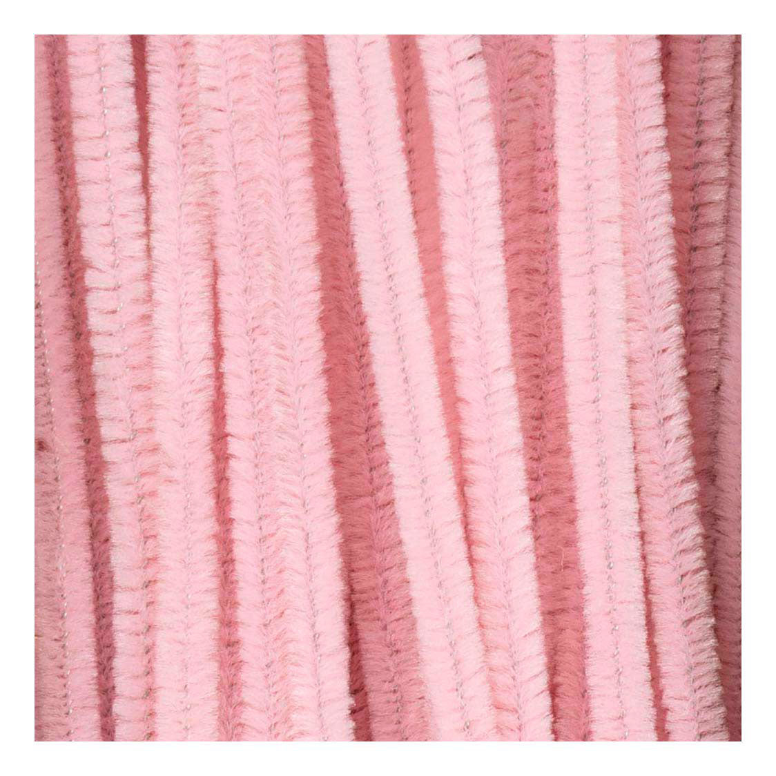 Creativ company chenilletråd pink håndværksmateriale 50 stk 6mm x 30cm.